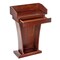 Adiroffice Wood Floor Stand-Up Podium Lectern with Storage Drawer in Cherry ADI661-012-CH-MK - alternate 5
